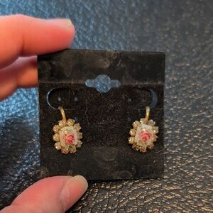 Elegant Floral Gold Earrings